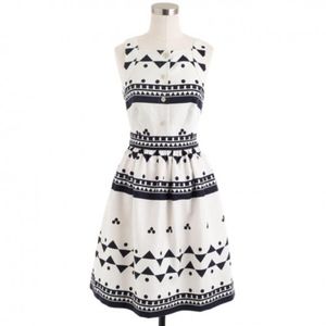 J Crew Dress Black and White Size 0